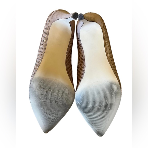 14th & Union Rose Gold Glitter Crystal Stiletto Heels Size 10M 3.5” Heel Sparkly - Picture 8 of 9